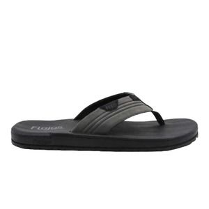 Flojos Sandals Men's Size 10 Memory Foam Thongs Flip Flops Slide Grey Black